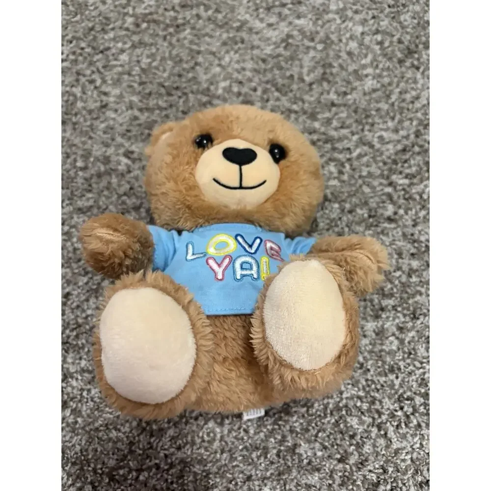Hallmark itty bittys Love Ya Plush Teddy Bear w/ Blue Shirt With Clothes 8in
